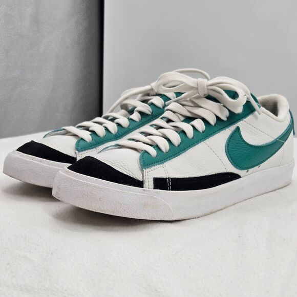 Size 7 - Nike Blazer Low '77 White Dark Green Aqua Black - D07394-991 Leather - Picture 2 of 11